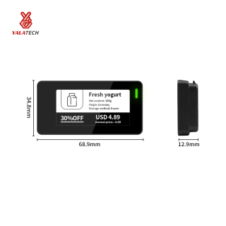 2,13 Zoll mehrsprachiges digitales Regaletikett für Gefrierschränke, wasserdicht